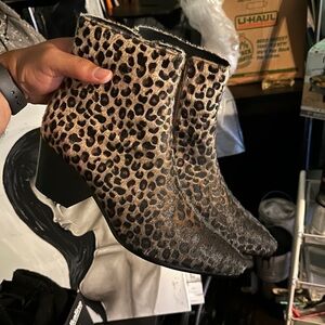 Leopard Print Ankle Boots